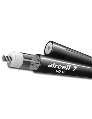 Aircell 7 coax 50 ohm zwart