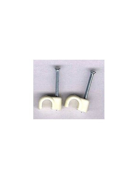 Spijker clips 7mm wit / zakje 100 st