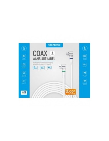 Technetix RLA++21-5S CATV 5M coax aansluitkabel sc