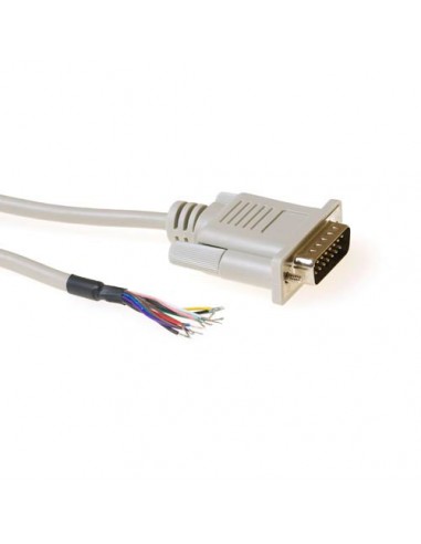 ACT 2 meter Open-eind kabel 15 pin D-sub male (AK4570)