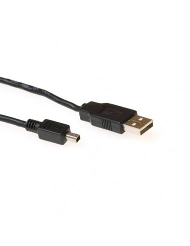 Kabel USB Amini USB B MM 1.8mtr zwart SB1412