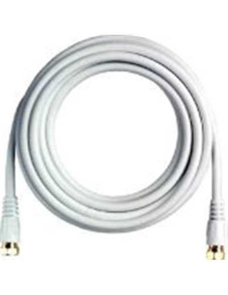 RG-6 satellietcoax wit 20mtr + f-connectors