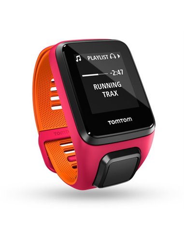 TomTom Runner 3 Cardio + Music, roze/oranje (S)