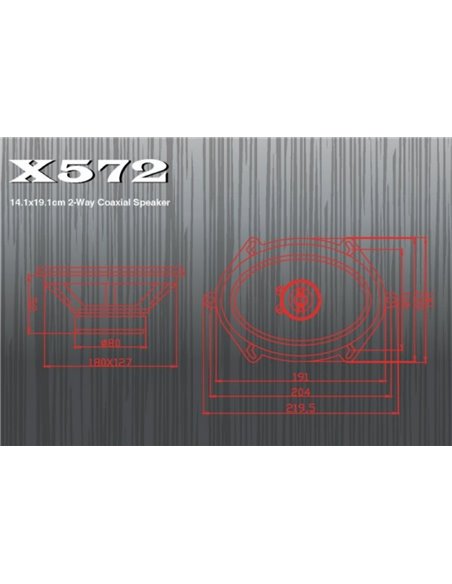Excalibur X-572 2-weg 450Watt 5x7inch autospeaker