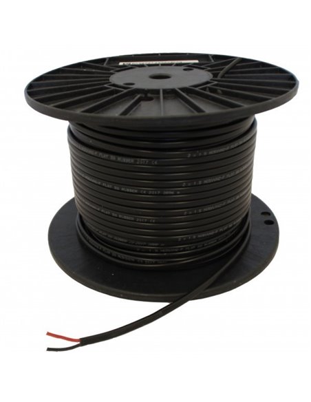 Platte PVC kabel 2x 1,5 mm² per rol 100mtr