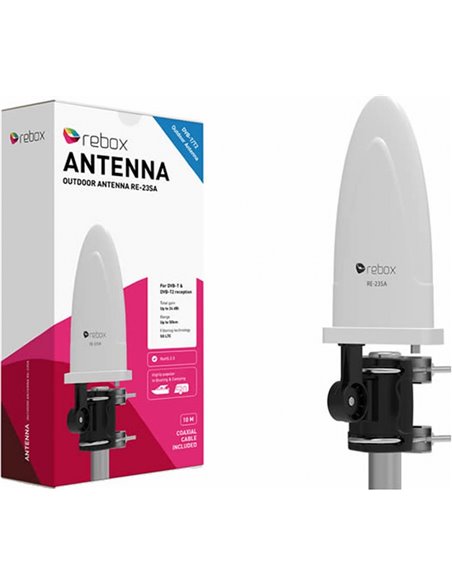 Rebox RE-23SA 24dB DVB-T2 Sharkfin omni antenne