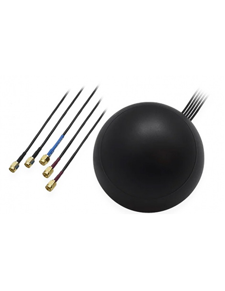 Dakantenne SMA combo Mimo LTE/GNSS/WiFi rond zwart