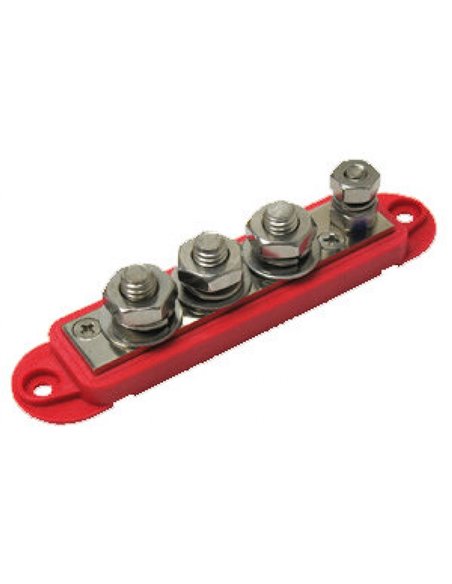 Verdeelstrip 4xM8 rood met afdekkap