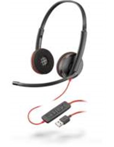 POLY Blackwire C3220 Headset Bedraad Hoofdband Kantoor/callcenter USB Type-A Zwart