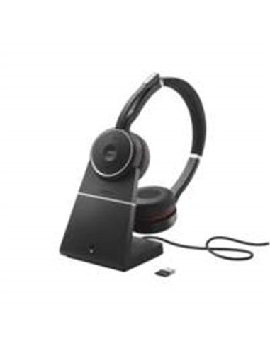Jabra Evolve 75 Headset Bedraad en draadloos Hoofdband Oproepen/muziek Bluetooth Oplaadhouder Zwart