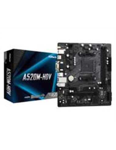 Asrock A520M-HDV | Socket AM4 | AMD A520 | 2xDDR4 | Micro-ATX | Moederbord