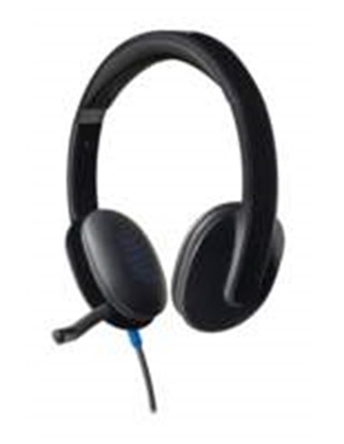 Logitech H540 USB Computer Headset Met high-definition geluid en knoppen op het oorstuk