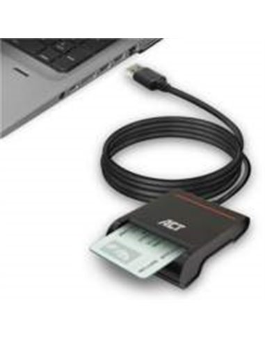 ACT AC6015 smart card reader Binnen USB USB 2.0 Zwart