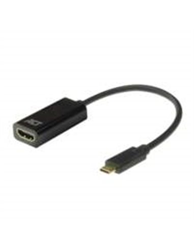 ACT AC7310 video kabel adapter 0,15 m USB Type-C HDMI Type A (Standaard) Zwart