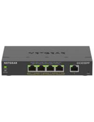 NETGEAR 5-Port Gigabit Ethernet High-Power PoE+ Plus Switch (GS305EPP)