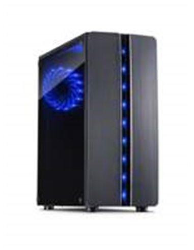 Inter-Tech Thunder Blue Light | Midi Tower Case | Zwart | RENEWED