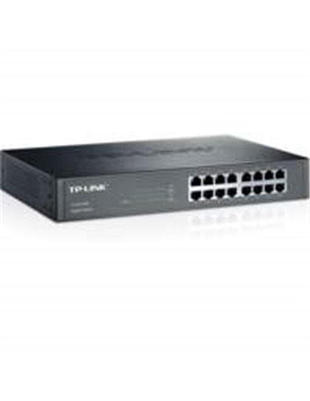 TP-LINK TL-SG1016D Unmanaged Gigabit Ethernet (10/100/1000) Zwart