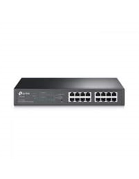 TP-LINK TL-SG1016PE Managed Gigabit Ethernet (10/100/1000) Power over Ethernet (PoE) Zwart