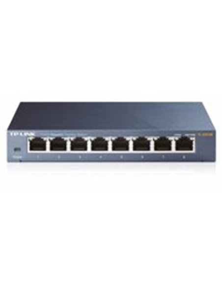 TP-LINK TL-SG108 Unmanaged Gigabit Ethernet (10/100/1000) Zwart