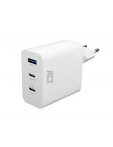 ACT USB-C/USB-A Lader | 3-poorts met PPS, QuickCharge en GanFast | 65 Watt