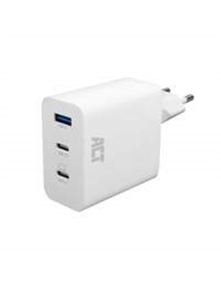 ACT USB-C/USB-A Lader | 3-poorts met PPS, QuickCharge en GanFast | 65 Watt