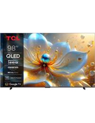 TCL 98T8C 98” | Grote 4K QLED Smart TV | Supersnel 144Hz & Dolby Vision | Google TV + WiFi