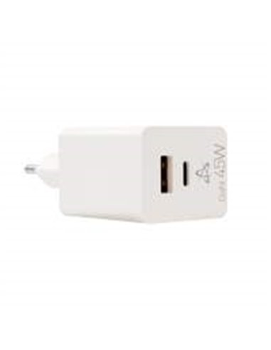 SBOX USB Oplader HC-45 | 45W | USB-A & USB-C (2 Poorten) | Wit
