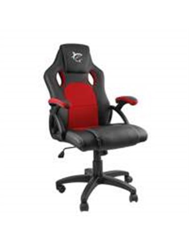 White Shark KING'S THRONE | Universele Gamestoel | Gestoffeerde Gevoerde Zitting | Zwart/Rood