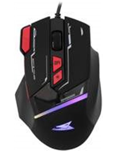 Baracuda MANTA RGB | Bekabelde Gaming Muis | Rechtshandig | USB-A | 12800 DPI | Zwart