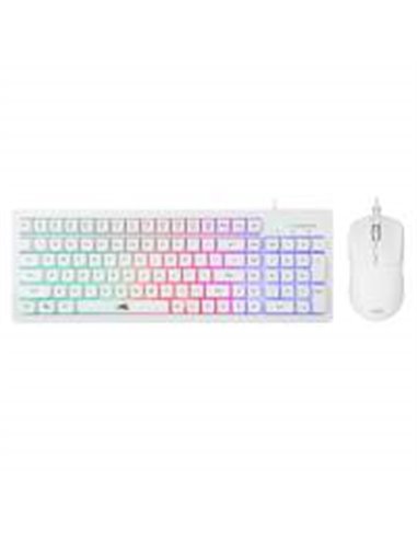Baracuda ORCA RGB | Bekabeld Gaming Toetsenbord inclusief Muis | QWERTY | Wit