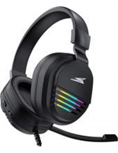 Baracuda PEARL RGB | On-Ear Gaming Headset 3,5mm en USB | Zwart