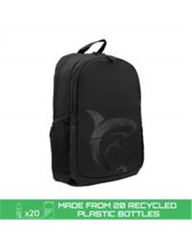 White Shark SCOUT 15.6" Gaming Laptop Rugzak | Gemaakt van Gerecycled Plastic | Zwart