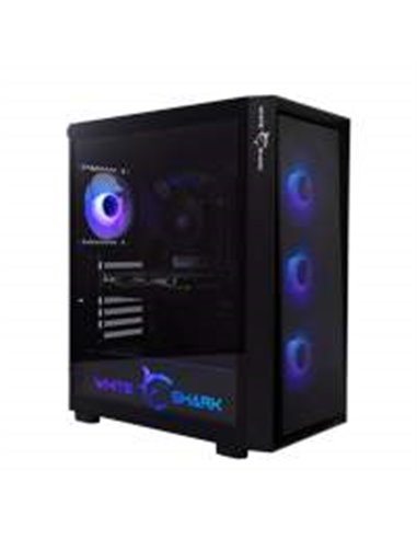 White Shark WARHEAD | Midi Tower Case | Inclusief 4 RGB Fans | Zwart