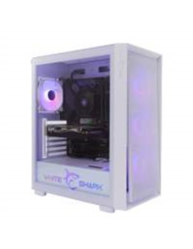 White Shark WARHEAD | Midi Tower Case | Inclusief 4 RGB Fans | Wit