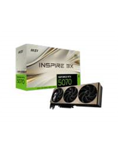 MSI GeForce RTX 5070 INSPIRE 3X OC | 12GB GDDR7 | DLSS 4 | Videokaart | Nvidia GPU