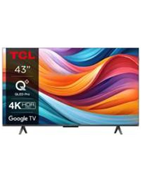TCL T7B 43T7B | 43" Ultra HD 4K QLED Smart TV | Dolby Vision | Google TV | HDMI 2.1 | 60Hz