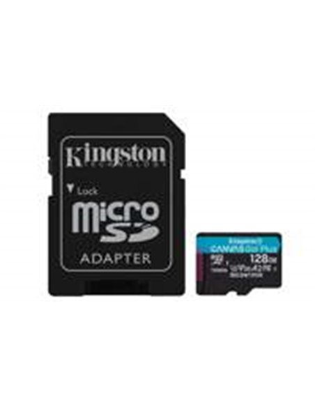 Kingston Technology microSDXC 128GB | Canvas Go! Plus Gen4 | 200MB/s | A2 | U3 | V30 | + Adapter