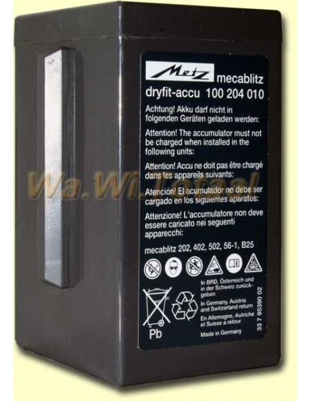 Accu Dryfit voor Metz 60CT-1 flitser (origineel)