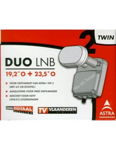 Duo LNB Twin voor ASTRA 1 & 3 HD(voor 60/64cm schotel) (EOL)