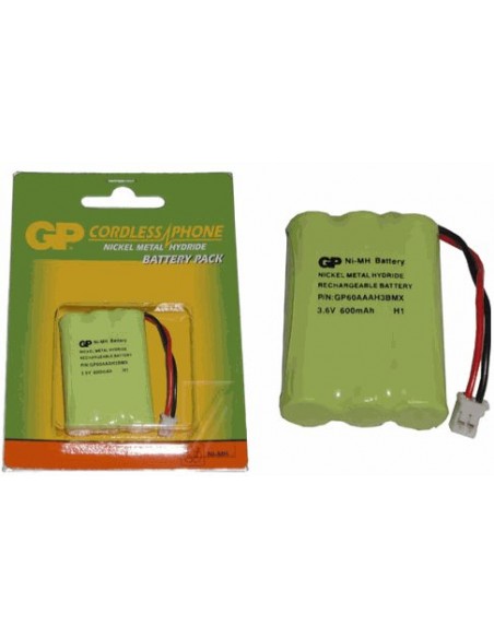 GP telefoon accu 3,6V-600MAH NIMH 44X30X10mm T346