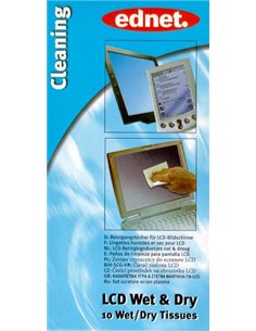 Ednet Beeldschermdoekjes Nat/Droog 10st.
