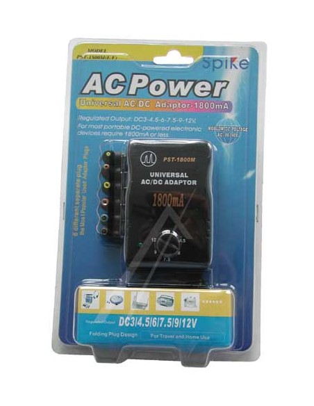 Adapter Spike gestabiliseerd max.1600mA 3-12V