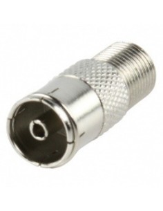 F-Connector adapter van f-female naar coax-female 