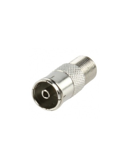 F-Connector adapter van f-female naar coax-female 