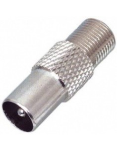 F-Connector adapter van f-female naar coax-male in